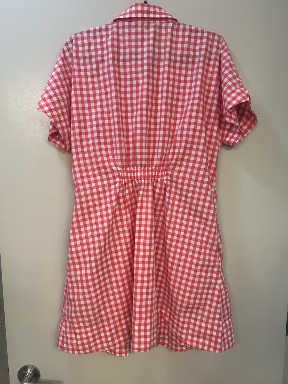 Marine Layer Pink Gingham Button-Front Mini Dress - Picture 4 of 4